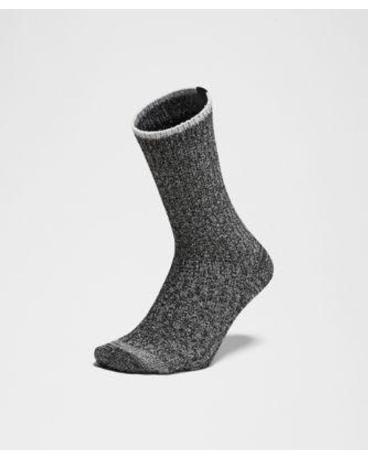 lululemon athletica Gray – Crew Length Ragg Socks Shine – – Size Medium