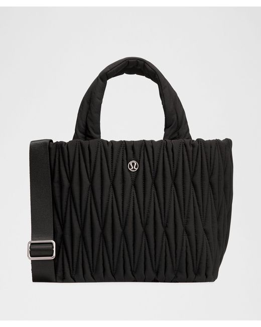 lululemon quilted black bag Diamond Quilt Tote Mini 5L - One Size W 22Cm X D 14.5Cm X H 21Cm (8.7 X 5.7 X 8.3) lululemon Diamond Quilt Tote Bag