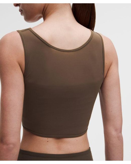 lululemon athletica Brown Bend This Mesh Bandeau And V-Neck Bra