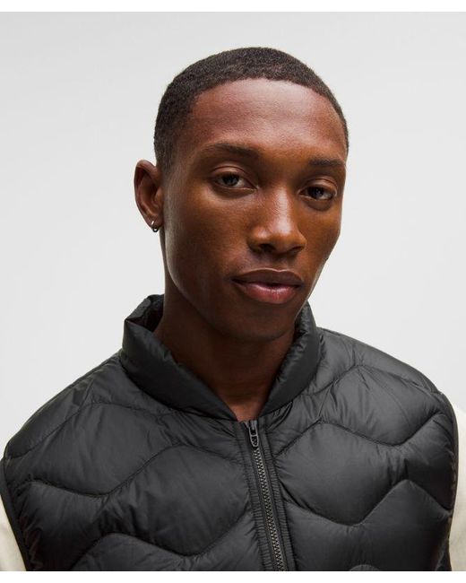 lululemon athletica Black Featherweight 900-Down-Fill Quilted Vest for men