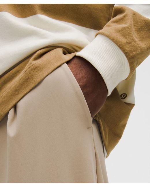 lululemon athletica Natural – Daydrift Relaxed-Fit Pleated Trousers Regular No Belt Loops – Color Khaki – for men