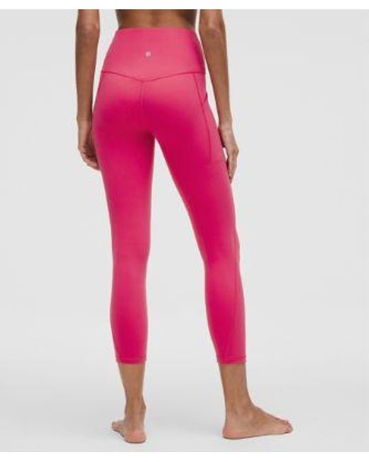 lululemon athletica Pink Align High-Rise Crop With Pockets 23"