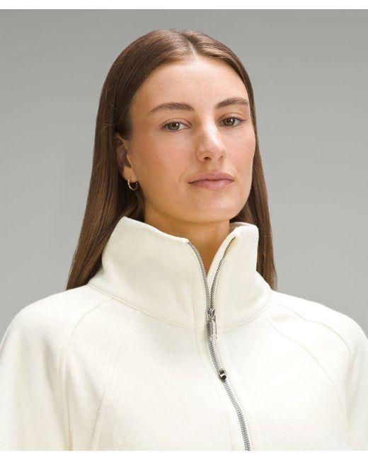 lululemon athletica Natural – Scuba Oversized Funnel-Neck Half Zip Sweatshirt – /Pastel – Size 6