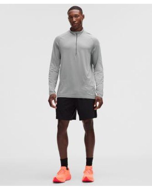 lululemon athletica Gray – Metal Vent Tech Half Zip Long-Sleeve Top – – Size Large for men