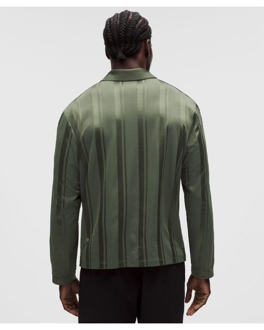 lululemon athletica Green – Knit Stripe Rugby Shirt – – Size Large for men