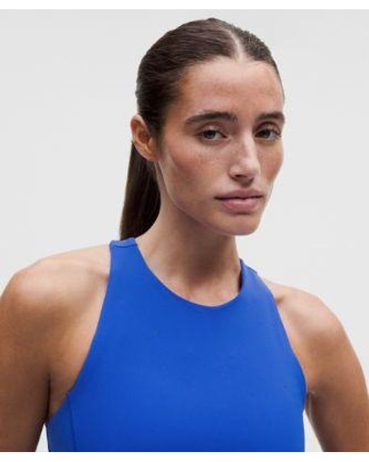 lululemon athletica Blue Swift Speed Cropped Tank Top