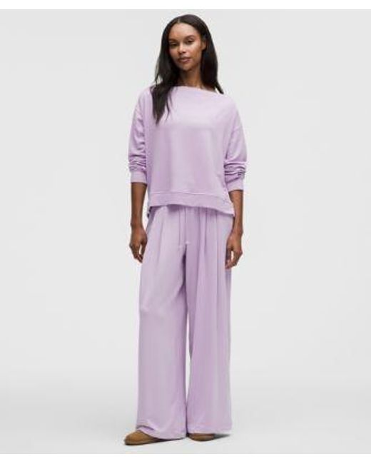 lululemon athletica Purple – Becalm Oversized Boatneck Long-Sleeve Shirt – – Size Large