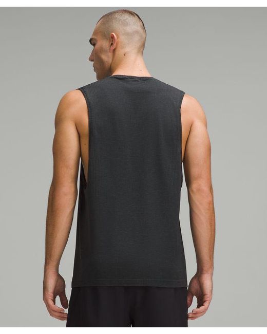 lululemon athletica Gray – 'Metal Vent Tech Sleeveless Shirt – / – for men