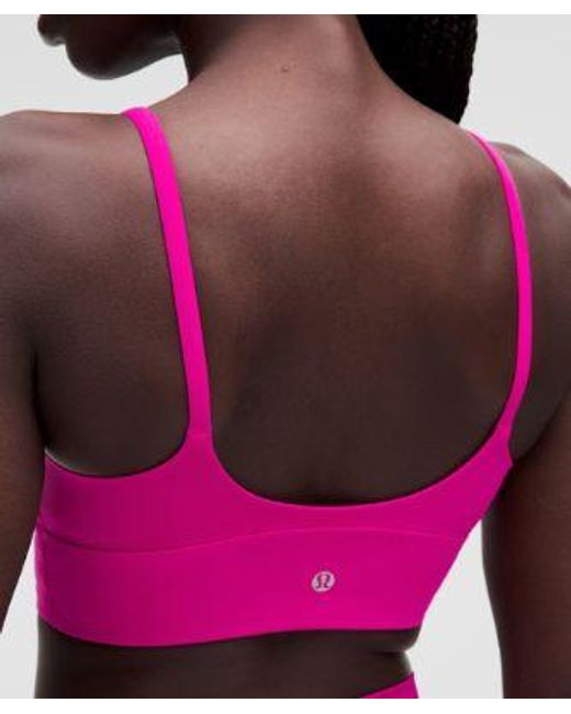 lululemon athletica Pink Focuser Scoop-Neck Bra Nulu