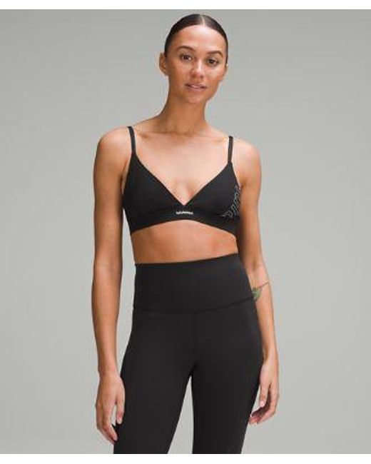 lululemon athletica Black License To Train Triangle Bra Light Support, A/b Cup Graphic