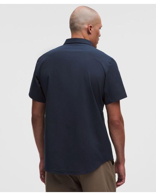 lululemon athletica Blue Airing Easy Short-Sleeve Shirt for men
