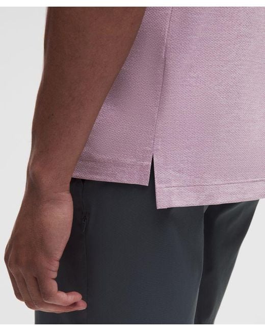 lululemon athletica Purple Logo Sport Polo Short Sleeve for men