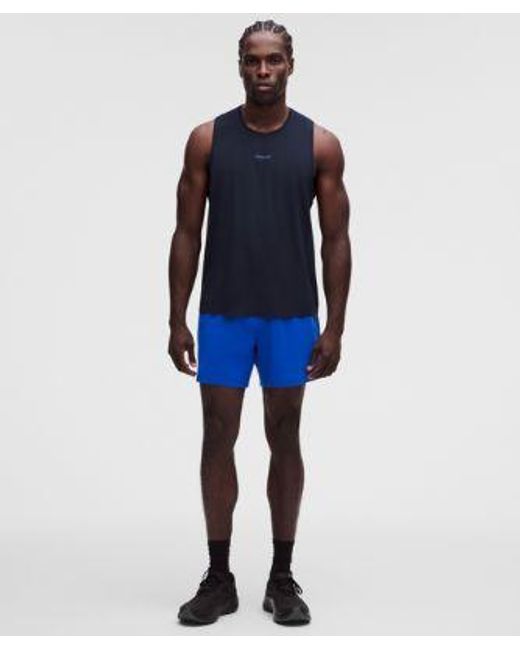 lululemon athletica Blue – Mile Maker Lined Shorts – 6" – – Size Large for men