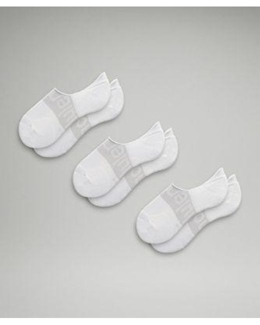 lululemon athletica Power Stride No-show Socks With Active Grip 3 Pack - Color White - Size L