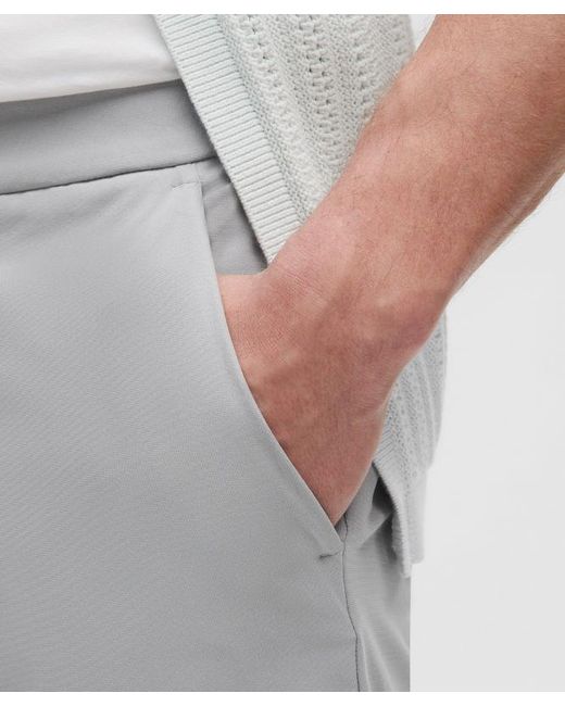 lululemon athletica Gray Abc Classic-fit Trousers 34"l Warpstreme - Color Silver/grey - Size 28 for men