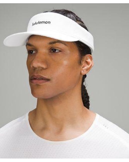 lululemon athletica Removable Sweatband All-sport Visor Hat Wordmark - Color White/black - Size L/xl