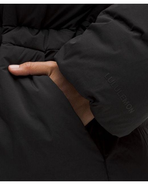 lululemon athletica Black Cinch-Waist 600-Down-Fill Puffer