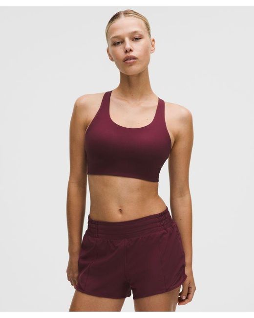 lululemon athletica Red – Energy Sports Bra High Support, B–G Cups – Color Burgundy/ – Size 8
