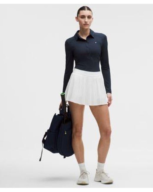 lululemon athletica Blue Quick-Dry Long-Sleeve Polo Shirt