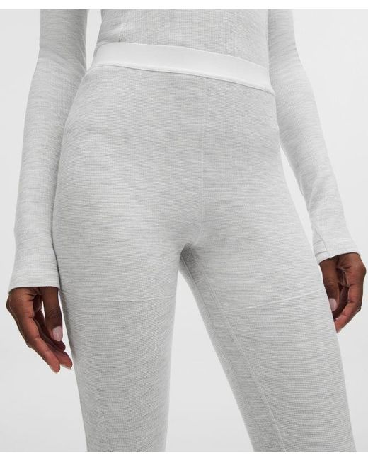 lululemon athletica White – Waffle-Knit High-Rise Base Layer Tight Leggings – 28" – Color Light/ – Size Large