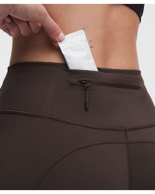 lululemon athletica Black Fast And Free 6-Pocket High-Rise Crop 23"