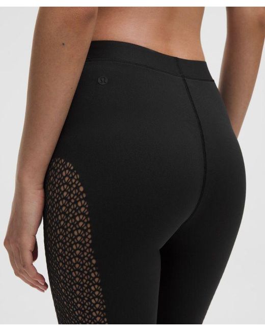 lululemon athletica Black – Revealknit Interlace Mid-Rise Tight Leggings 7/8 Length – – Size 14