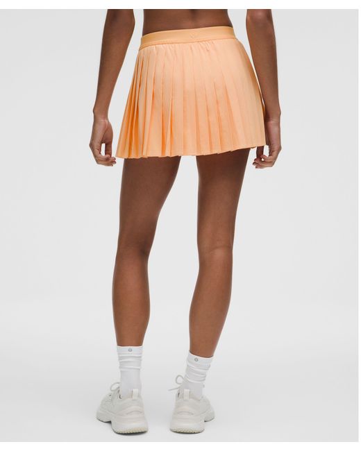 lululemon athletica Orange High-Rise Pleated Tennis Skirt
