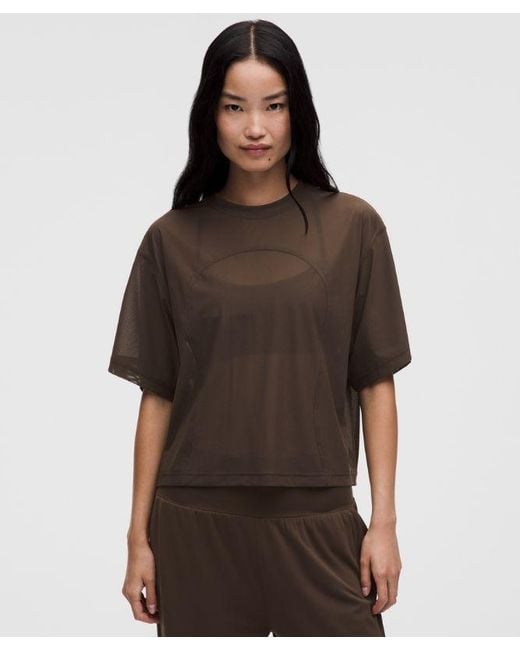 lululemon athletica Brown – Stretch Relaxed-Fit T-Shirt – – Size Large