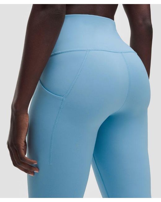 lululemon athletica Blue – Wunder Train High-Rise Tight Leggings With Pockets – 25" – – Size 14