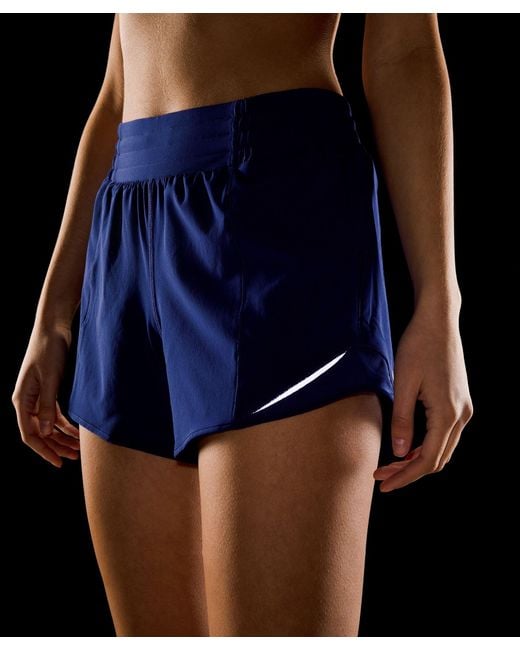 lululemon athletica Blue Hotty Hot High-rise Lined Shorts 4"
