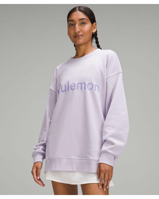 lululemon athletica Purple – Perfectly Oversized Crew Sweatshirt Graphic – /Pastel –