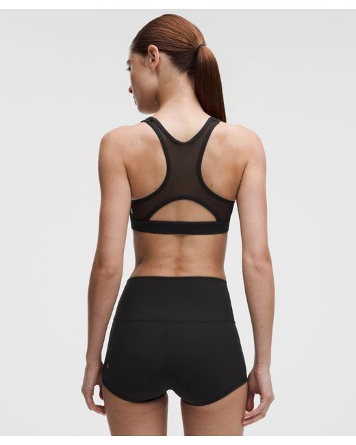 lululemon athletica Black Wunder Train Mesh-Back Bra