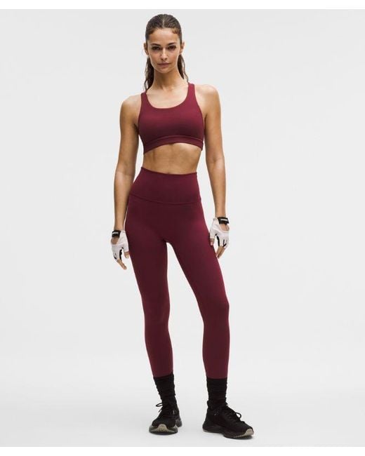 lululemon athletica Red Wunder Train No Line High-Rise Tight 28"