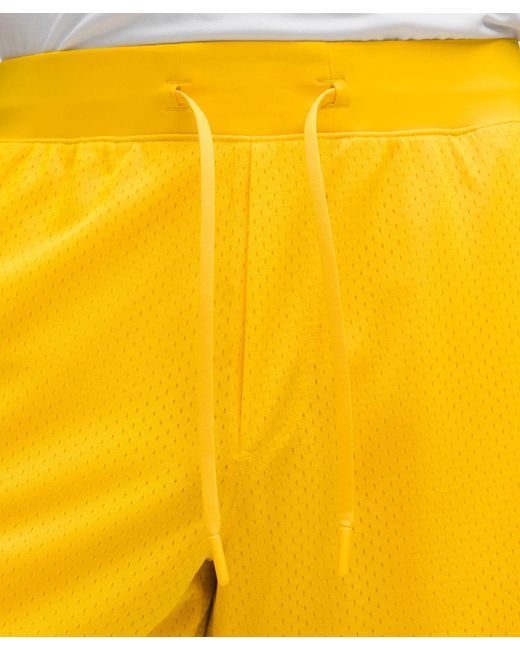 lululemon athletica Yellow Double-Layered Mesh Linerless Short 7" for men