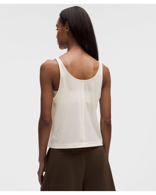 lululemon athletica White – Stretch Relaxed-Fit Tank Top – – Size Large