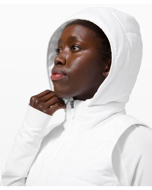lululemon athletica White – Another Mile Vest Hood – – Size 12