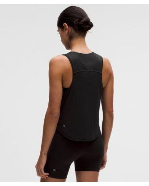 lululemon athletica Black Lightweight Waist-Length Running Tank Top