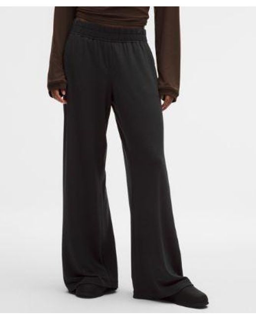 lululemon athletica White Becalm Mid-Rise Wide-Leg Pant