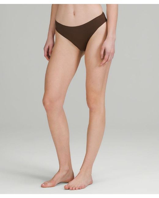 lululemon athletica Brown Invisiwear Mid-rise Bikini Underwear