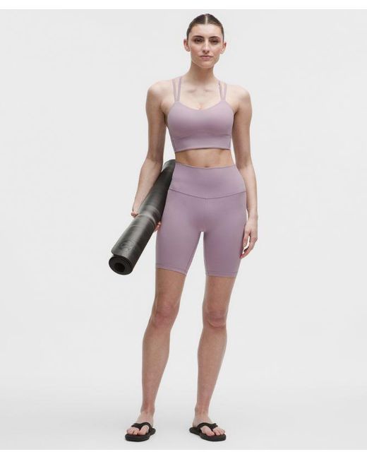lululemon athletica Purple – Like A Cloud Longline Sports Bra Light Support, B/C Cup – /Pastel – Size 16