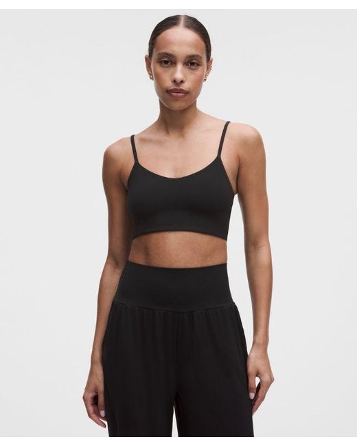 lululemon athletica Black – Bend This Cami Spaghetti-Strap Sports Bra Light Support, A–C Cups – – Size Large/Xl