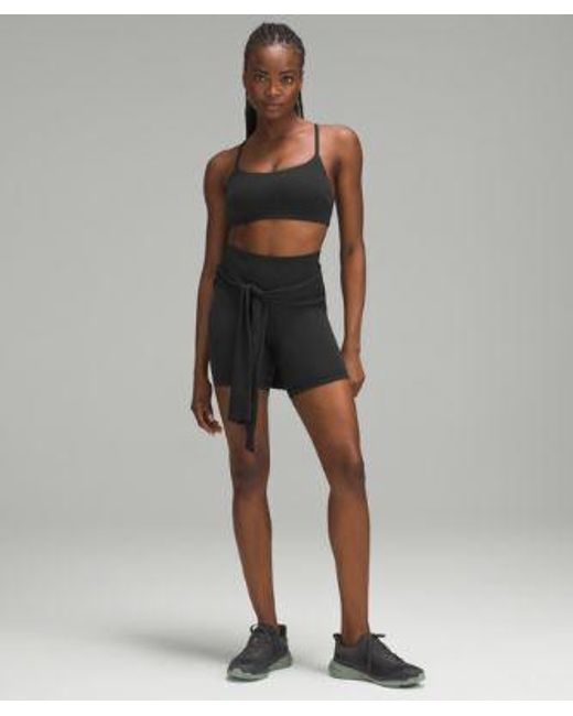 lululemon athletica Gray – Wunder Train Strappy Racer Sports Bra Light Support, C/D Cup – – Size 14