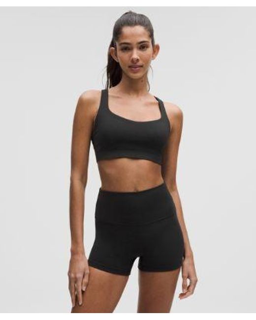 lululemon athletica Black Flexyflex Strappy Yoga Bra