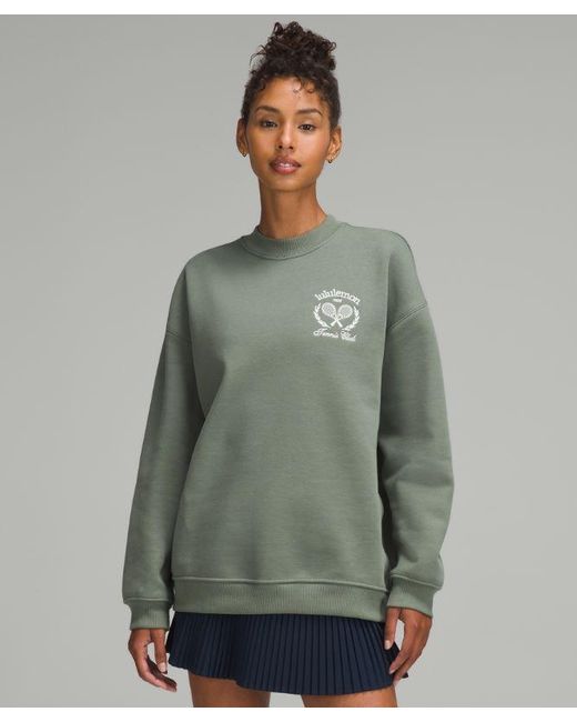 lululemon athletica Green Heavyweight Fleece Pullover Tennis Club