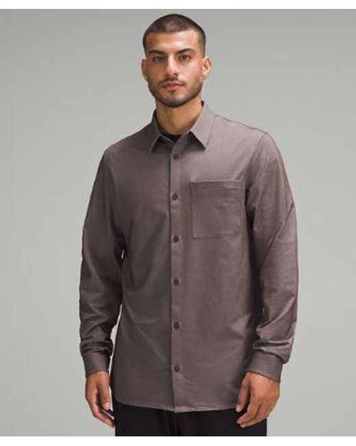 lululemon athletica Brown – Commission Long-Sleeve Shirt Oxford – / – for men