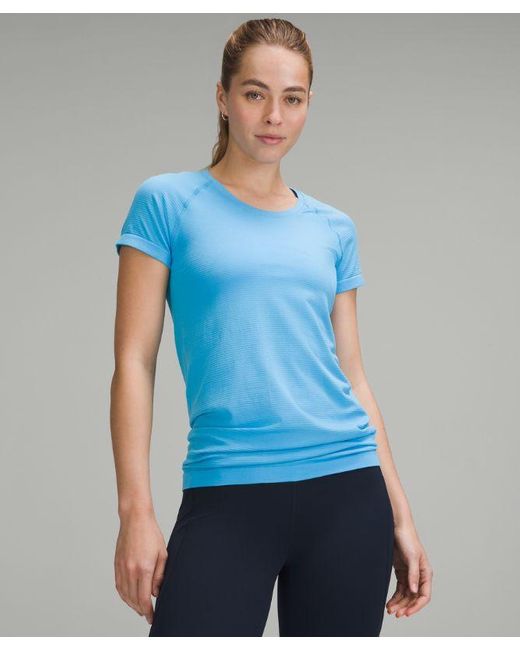 lululemon athletica Blue Swiftly Tech Short-Sleeve Shirt 2.0 Hip Length
