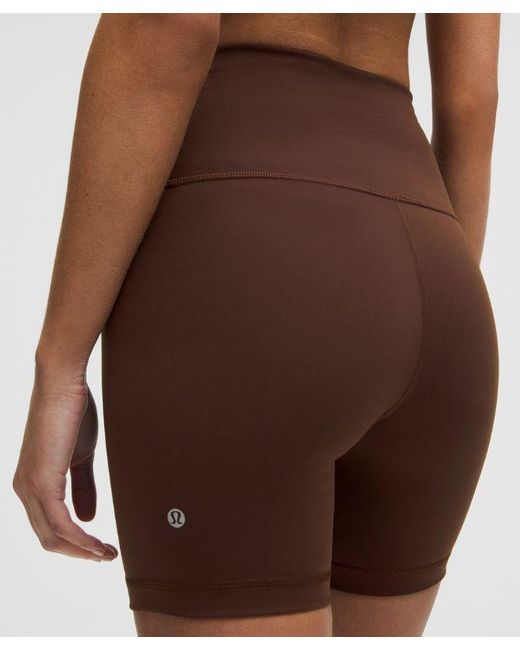 lululemon athletica Brown Wunder Train High-Rise Short 6"
