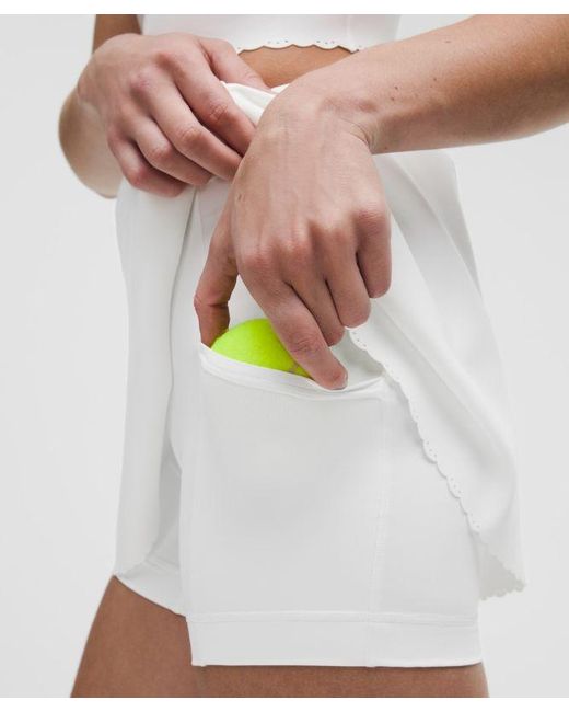 lululemon athletica White Scallop-Hem High-Rise Tennis Skirt