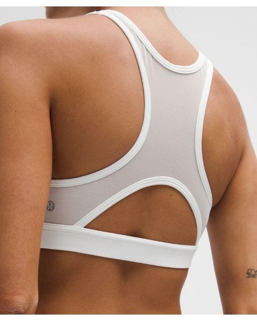 lululemon athletica White Wunder Train Mesh-Back Bra