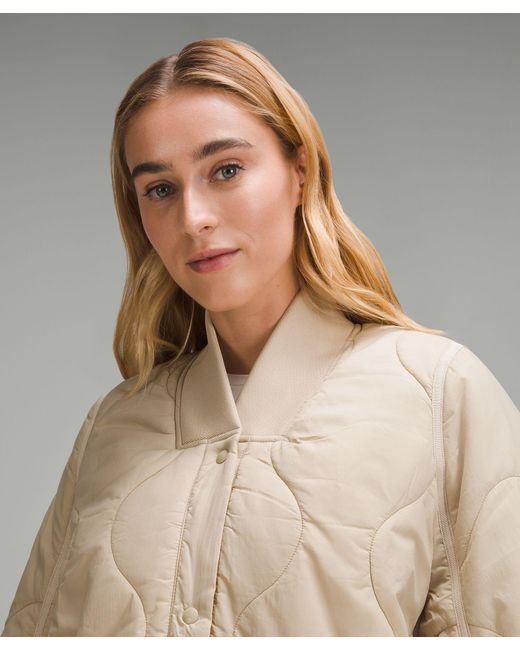 lululemon athletica Quilted Light Insulation Jacket in Natural Lyst